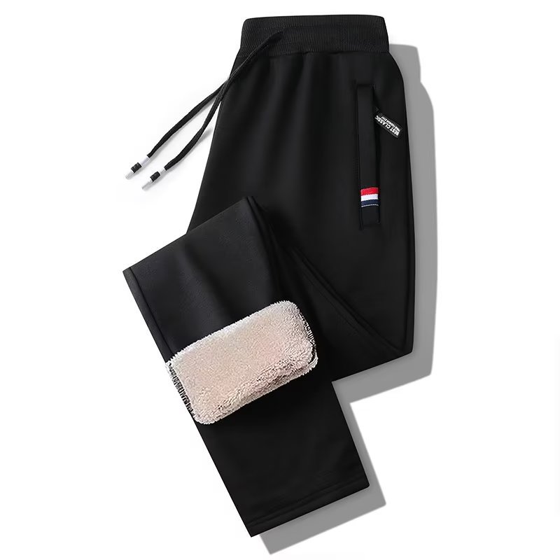 黑色-红标羊羔绒【直筒】